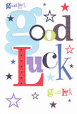 Brimming with cheerful optimism, this 'Good Luck' card is a visual delight handpicked for the vibrant spirit of Aldershot. The generous pastel-blue letters blend harmoniously with bold reds, folkloric moss greens, and luxuriant purples, filling the card with artistic intent and a sense of celebration. Pops of navy, lilac, and lemon-lime stars confetti the clean white background, conjuring images of dreams and opportunities rising above Aldershot's skyline. The high-quality cardstock's smooth finish is pleasing to the touch, reminiscent of carefully chosen florals that bring smiles on life's big occasions. Whether slipped into a friend's palm before an interview, or tucked beside a bouquet for a birthday near the Westgate Leisure Park, the card delivers heartfelt encouragement and shared possibility. It's the simple but powerful magic of hope-expressed in colour, form, and feeling, and rooted in Aldershot's close-knit community.